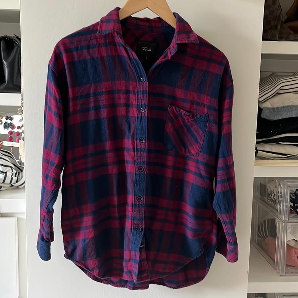 Rails flannel button down plaid shirt